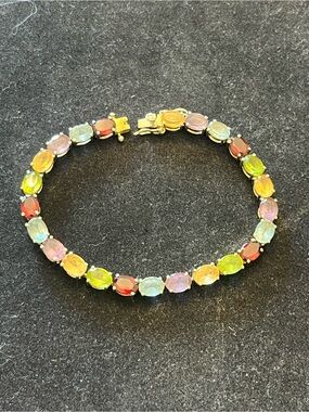 Multicolor Gemstone Tennis Bracelet - Women Jewelry